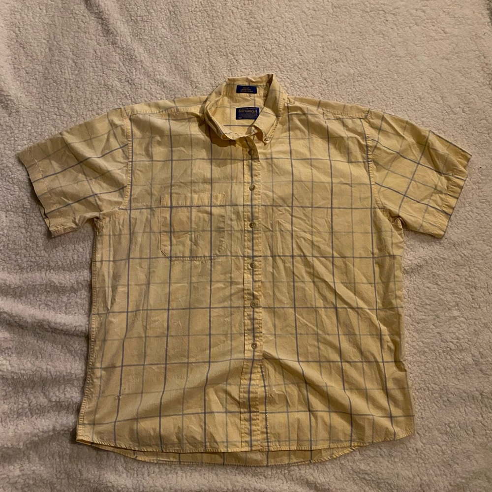 Yellow And Blue Checkered Pendleton Button Down!